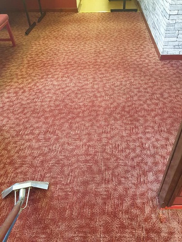 soiled carpet after